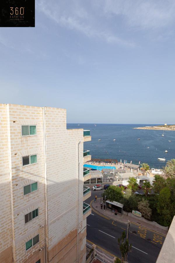 High Floor Seafront Penthouse, Opp Beach & Wifi Ac By 360 Estates Apartment St. Paul's Bay Exterior photo